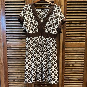 Banana Republic 100% Silk Print Dress - Size 14